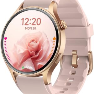 aeac Smart Watch for Women, AMOLED Ultra-Clear Screen Activity Trackers with Heart Rate/Sleep/SpO2 Monitor, Smartwatch for iPhone/Samsung/Android, 110+ Sport Modes Waterproof Fitness Reloj Inteligente