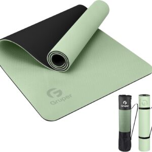 Yoga Mat Non Slip, Eco Friendly Fitness Exercise Mat with Carrying Strap,Pro Yoga Mats for Women,Workout Mats for Home, Pilates and Floor Exercises