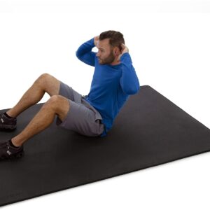 MICRODRY Deluxe Fitness Exercise Yoga Mat for Home & Gym, Extra Thick for High Impact Training, Multi Layered Skid Resistant Surface, Odor Neutralizing with Carrying Strap