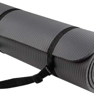 Yoga Mat, 1/2-Inch Extra Thick High Density Exercise Mat, Anti-Tear Exercise Yoga Mat with Carrying Strap, Suitable for Various Yoga Exercises