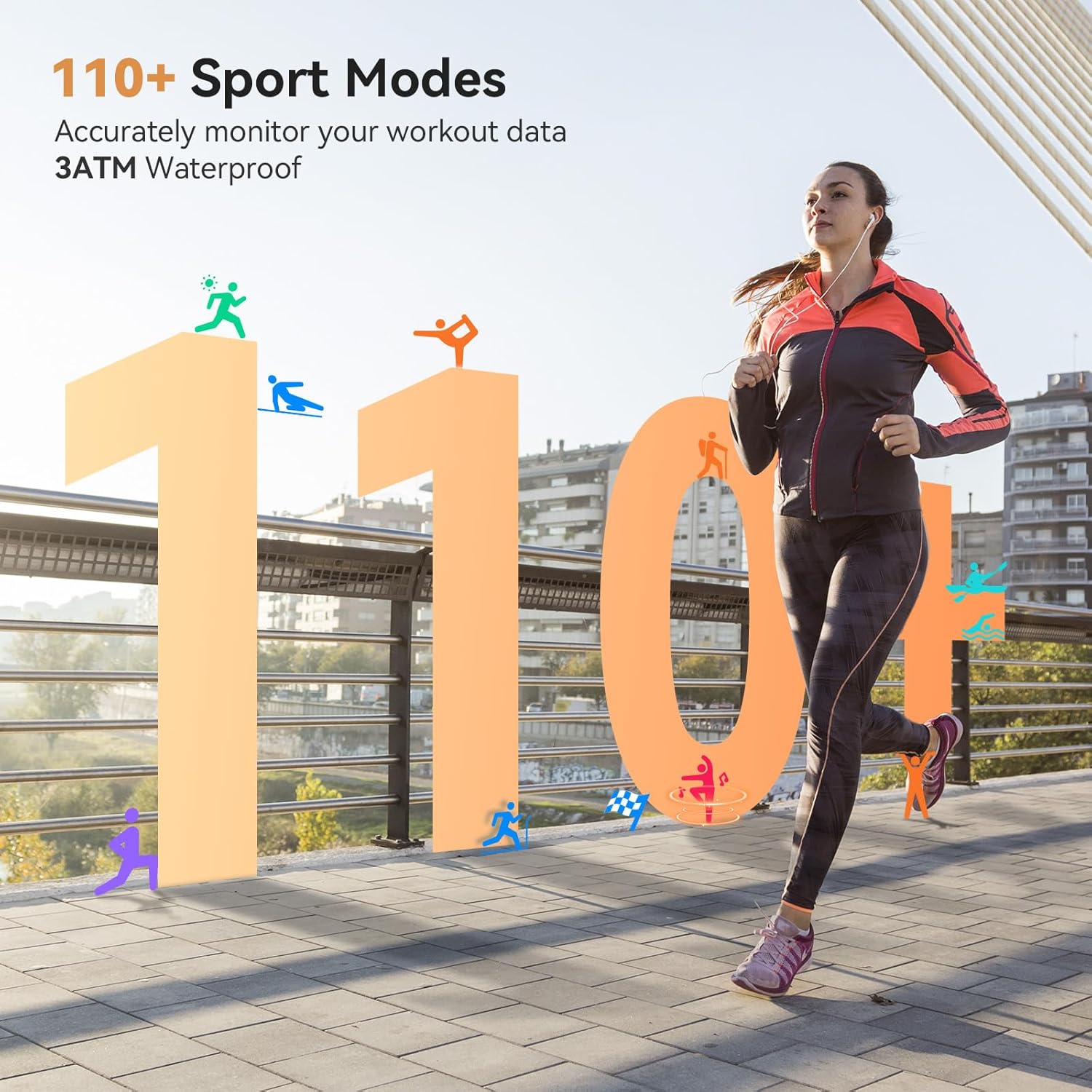 aeac Smart Watch for Women, AMOLED Ultra-Clear Screen Activity Trackers with Heart Rate/Sleep/SpO2 Monitor, Smartwatch for iPhone/Samsung/Android, 110+ Sport Modes Waterproof Fitness Reloj Inteligente - Image 6