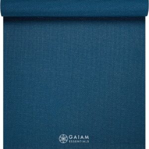 Gaiam Essentials Premium Yoga Mat with Yoga Mat Carrier Sling (72″L x 24″W x 1/4 Inch Thick)